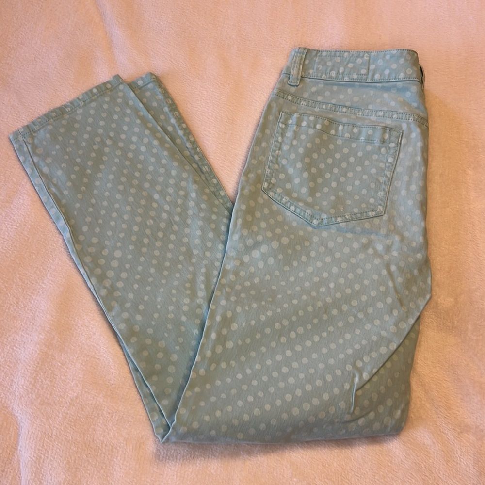 Two by Vince Camuto Light Blue Ankle Pants with Polka Dots - Size 31